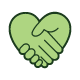 Hands holding in the shape of a heart